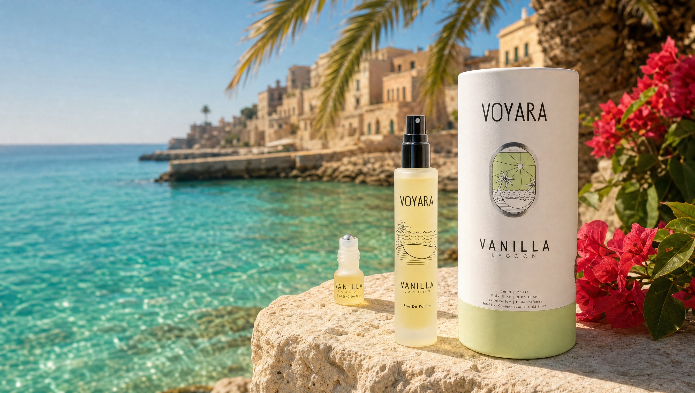 Voyara Vanilla Lagoon on a sunlit turquoise coast